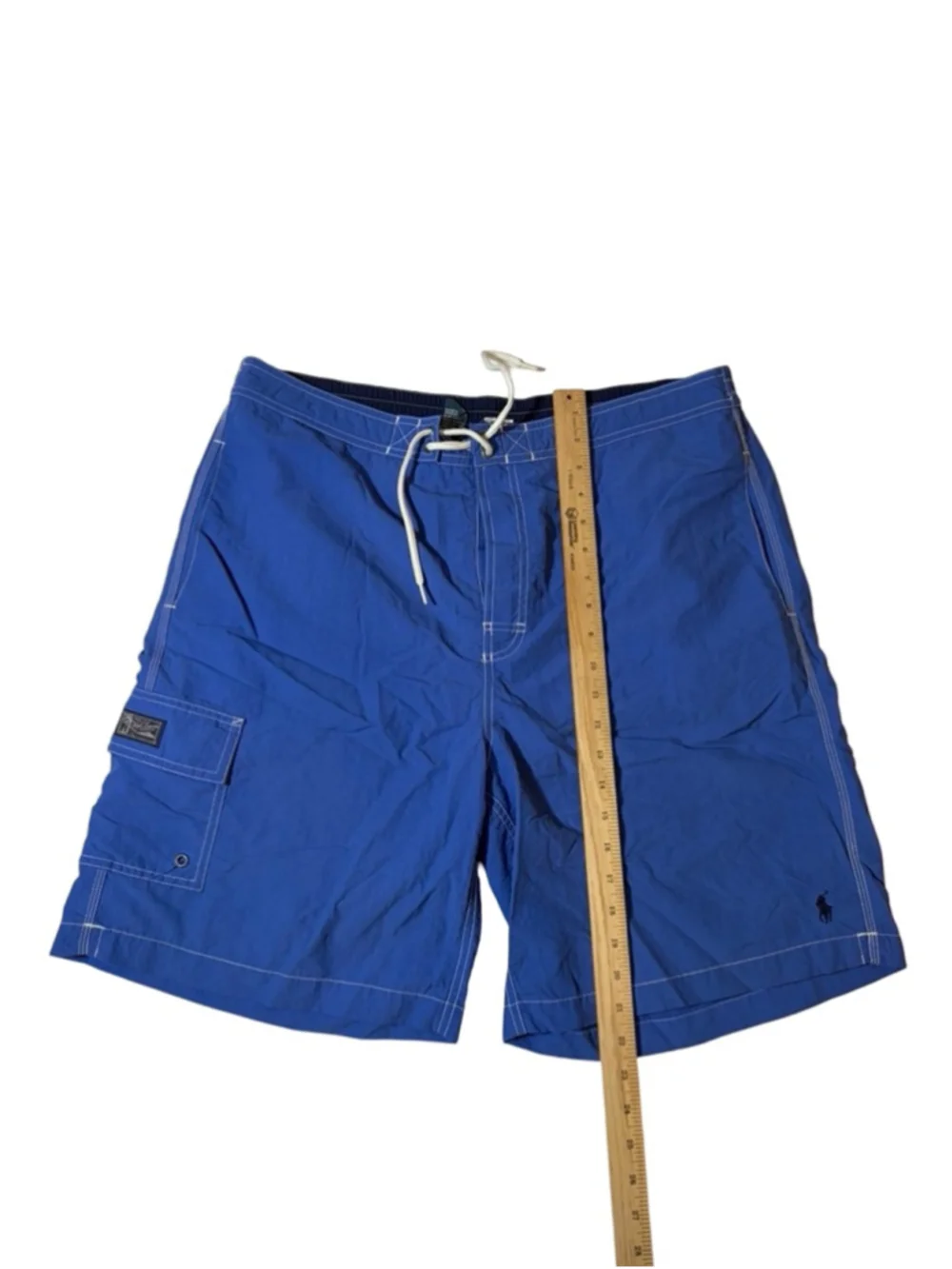 Polo Ralph Lauren Swim Trunks Blue Board Shorts Cargo Pocket XL